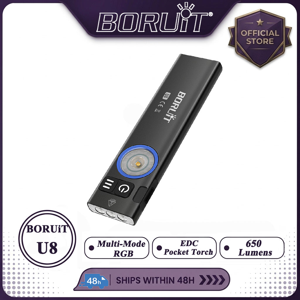 Cycling To Work - BORUiT U8 650LM EDC LED-zaklamp Type-C
