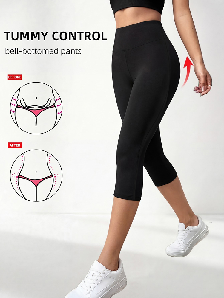 Cycling Commute Pants - Dames high-waisted sportyoga broek met zeven
